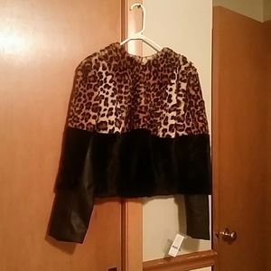 New York & Co Color-Blk Leopard Faux &Faux Lea